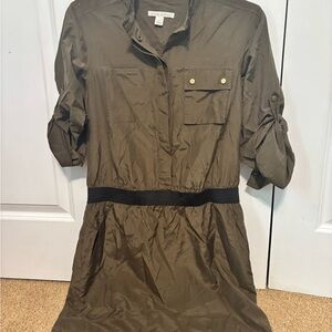 Banana Republic Khaki Shirt Dress